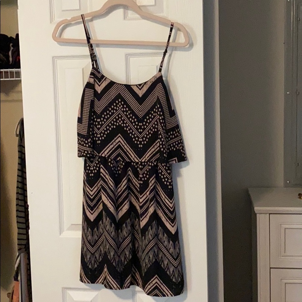 Black and blush dress